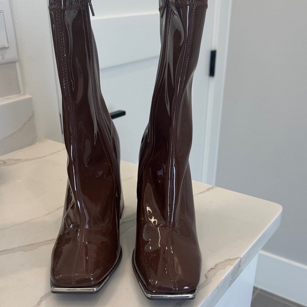 Brown Patent  Women's Boots